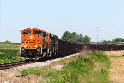 BNSF 9349 X707 St James IN 13 July 2008