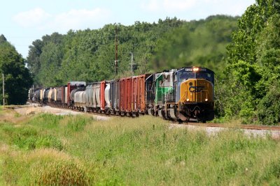 CSX 4527 Q595 Darmstadt IN 13 July 2008