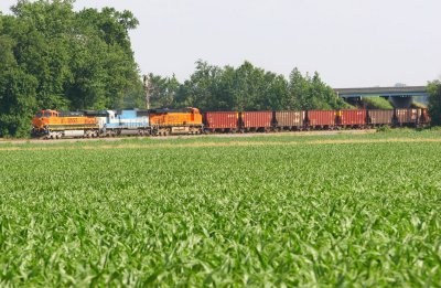 A BNSF special running on CSX, possibly a reroute.