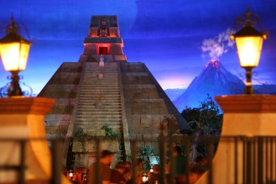 Pyramid and Volcano