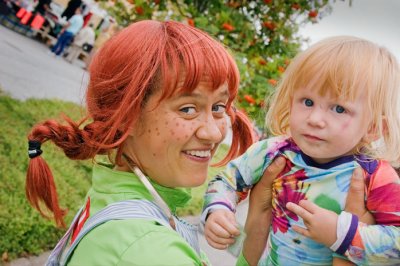 Pippi Longstocking with friend - Tanumsdagen 2008