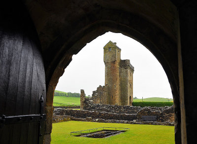 Crossraguel Abbey door and tower, Scotland