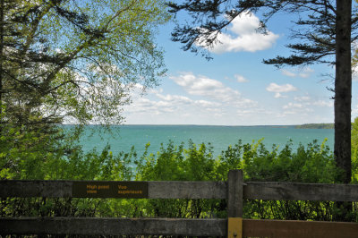 Lake view beyond the fence