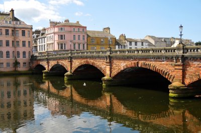  New bridge and reflections, Ayr