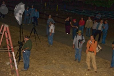 Night photo opportunity drew a crowd