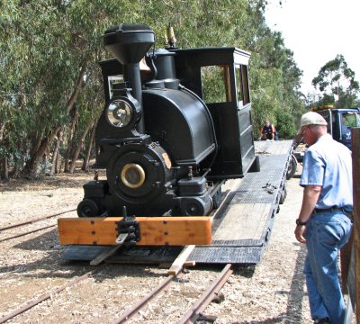 Ann Marie being loaded on the track at Deer Park