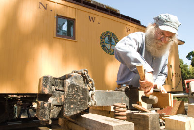 Gene Arrillaga rebuilding a coupler for 5591
