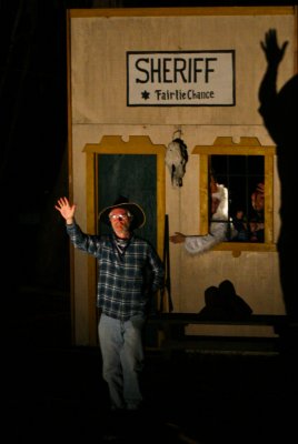 Sheriff Chance and what is obviously not a Foster farms Chicken