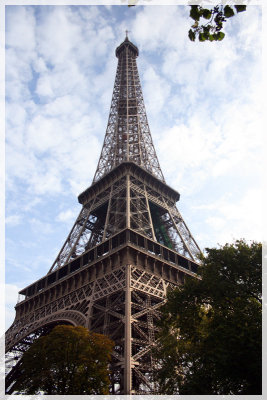 Eiffel Tower from Sidewalk