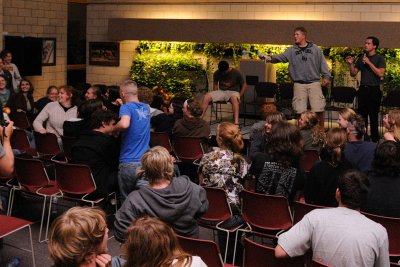 Foreground:  Ploughing toward Aloada.
Background:  Ryan on stage left has been told he is glued to his chair.