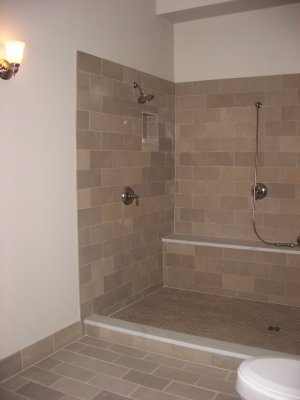 master bath shower finished