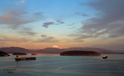 View from Cape Santes at Anacortes towards Mt. Baker