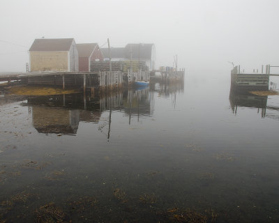 Wharf in fog