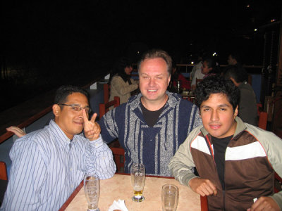 Dinner in Baranco with Henry, Tommy and Pedro