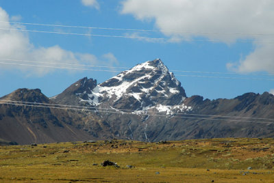 Snow covered peak, Central Andes south of Huancavelia
