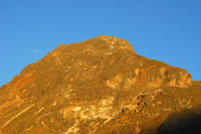 Andean peak just before sunset
