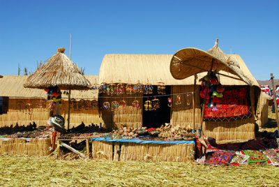 Tourist market, Uros Islands, Lake Titicaca