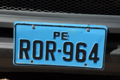 Peruvian license plate