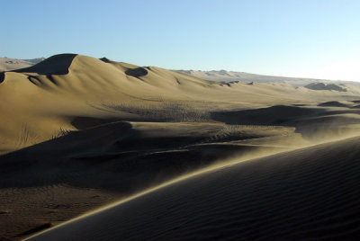 Sand for miles looking southwest from Huacachina