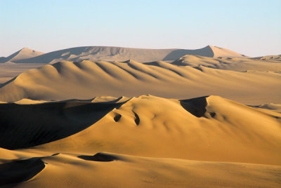 Vast dune fields around Huacachina