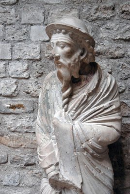 Stone statue of an unknown prophet, French ca 1170