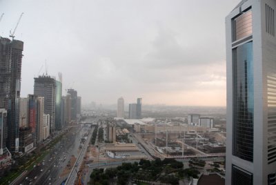 Rain on Sheikh Zayed Road, Dubai