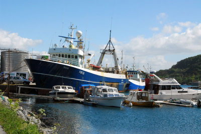 Norwegian fishing vessel, the Varik, at Ålesund, a major fishing port