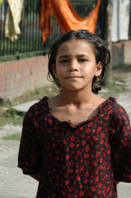 Girl in Dhaka near the Three Leaders Mausoleum