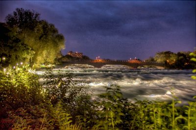 dusk above the falls