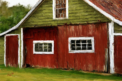 red green barn 11x7