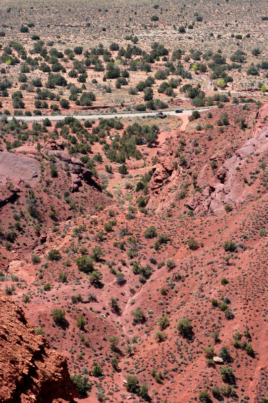 Trailhead and route through the low hills