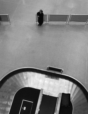 Lonely at the luggage carousel