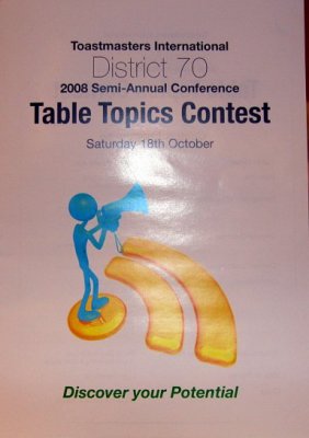 2008 District 70 Table topics Contest