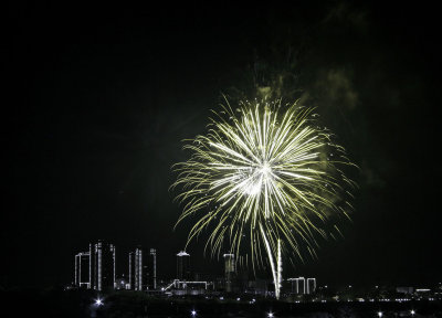 Fireworks over Ft Worth, TX.