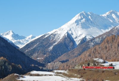 a trip to St.Moritz on Switzerland's Rhtische Bahn
