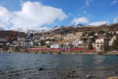 depot, hotel and mountains