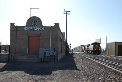 Holbrook depot and eastbound stack