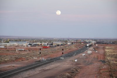 full moon over Winslow - the railroad never sleeps
