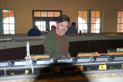 Tom Trodden taking down his coal train