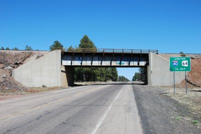 Santa Fe bridge over Route 66 at West Williams Jct