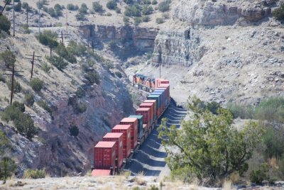 Abo Canyon #3 - westbound stack train