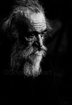 Close up of elderly man