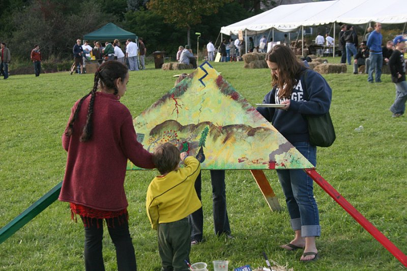 Young artist at work