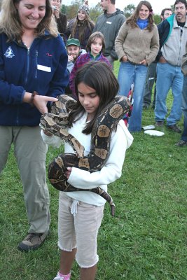 Big snake, little girl