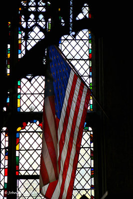 US Flag in Lavenham Church