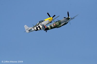Mustang & Spitfire; USA & UK Side by Side