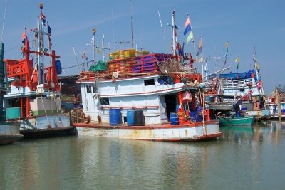 Fishermen's boat at Laem Pak Bia