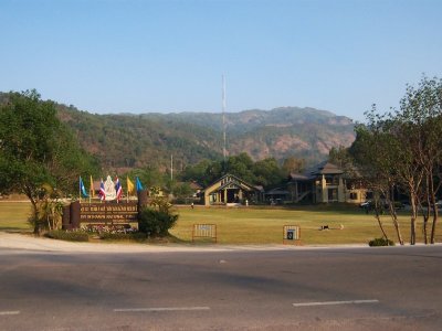 park headquarters with view on summit, Doi Inthanon