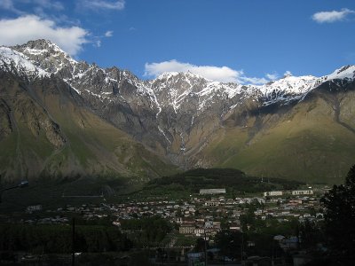 Mount Kuro with Kazbegi and Gergeti villages