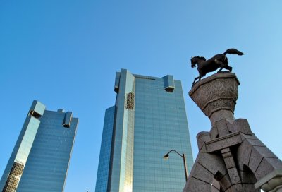 Fort Worth horse fountain.